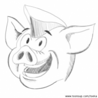 Fröhliches Ferkel
