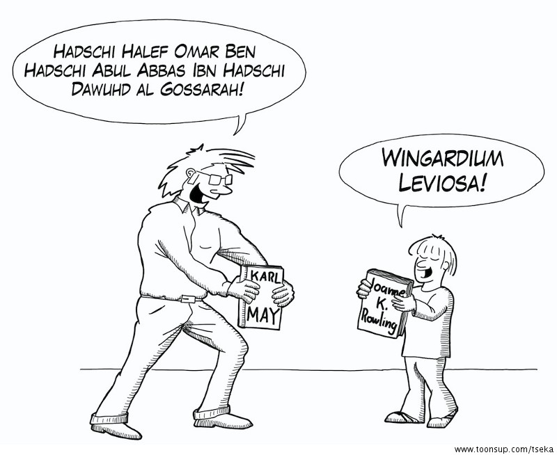 Cartoon: Literaturgenerationen 1
