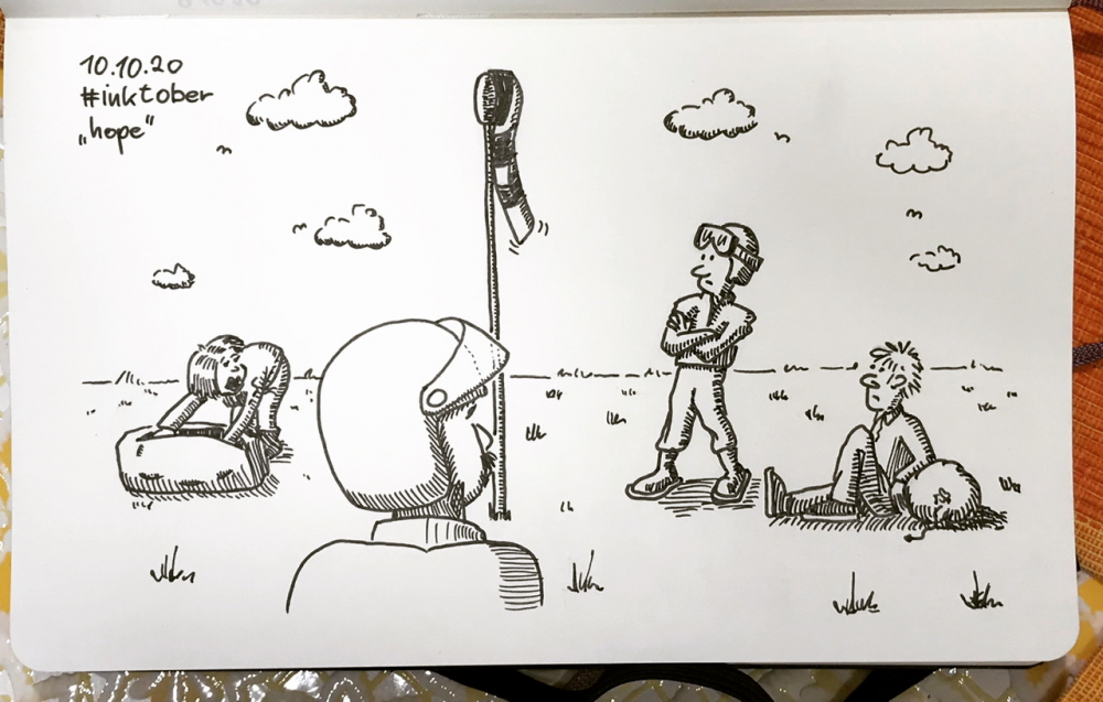 Cartoon: Inktober2020-10-hope 1