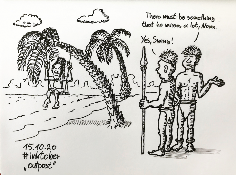 Cartoon: inktober2020-15-outpost 1