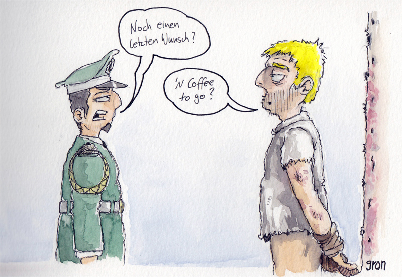 Cartoon: Coffee to go. 1