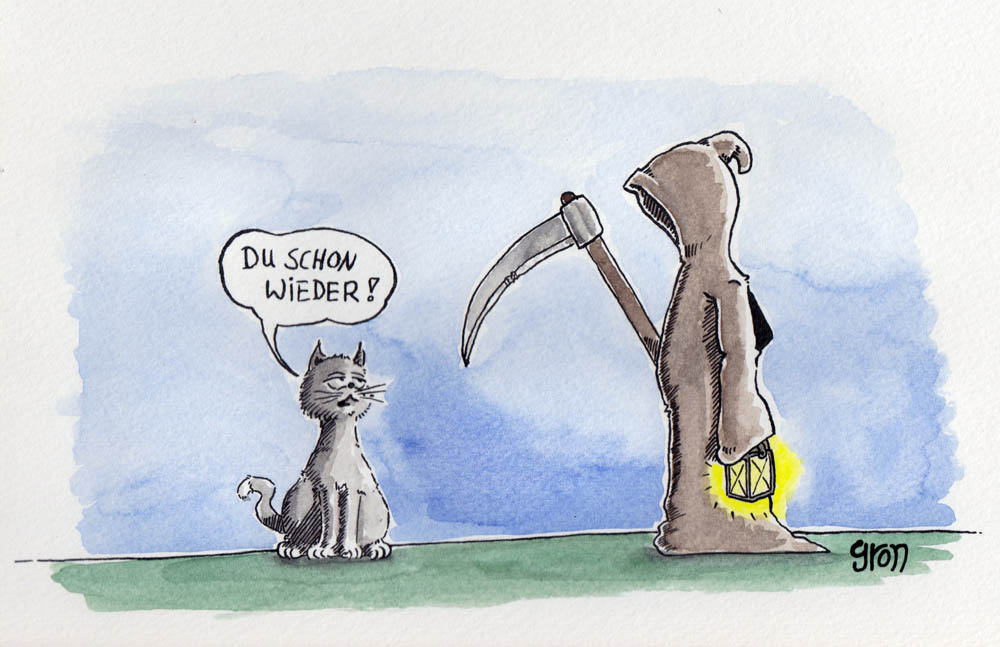 Cartoon: Du schon wieder! 1