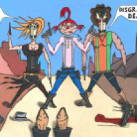 Monster versus Gunmen