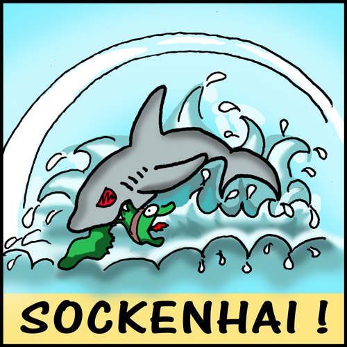 Cartoon: Der Sockenhai ! 1