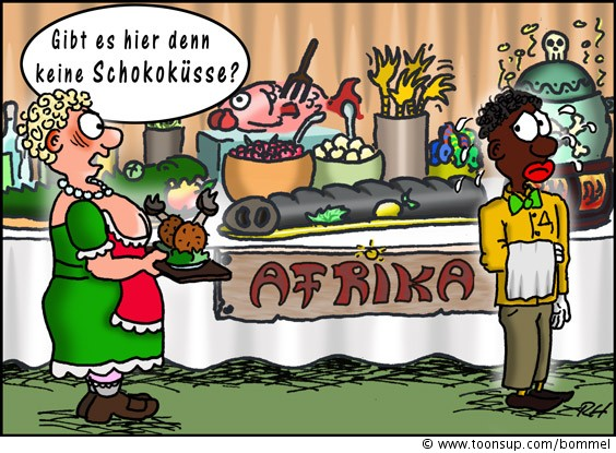Cartoon: Am Buffet 1