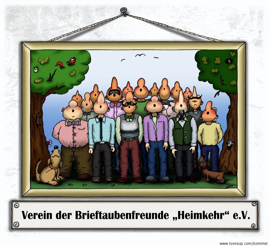 Cartoon: Brieftaubenfreunde 1