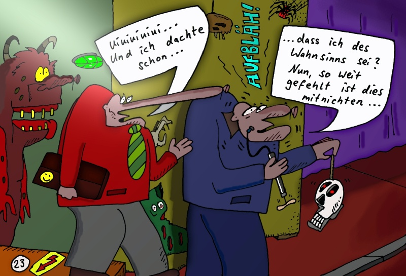 Illustration: Rückenschädel  - Fanart 8