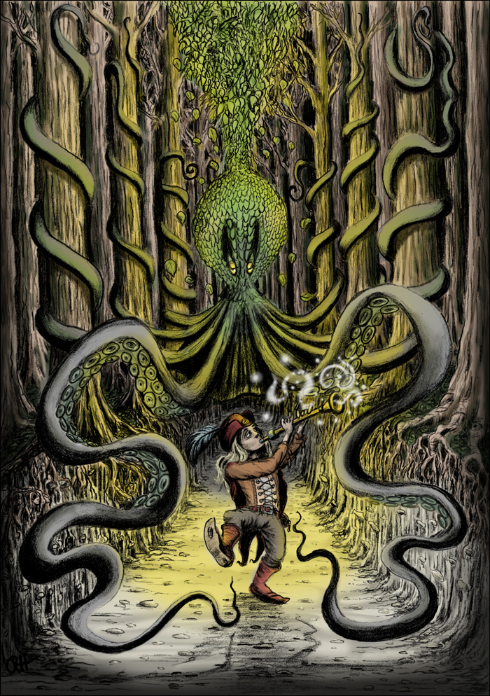 Illustration: Das Flöten im Walde 2