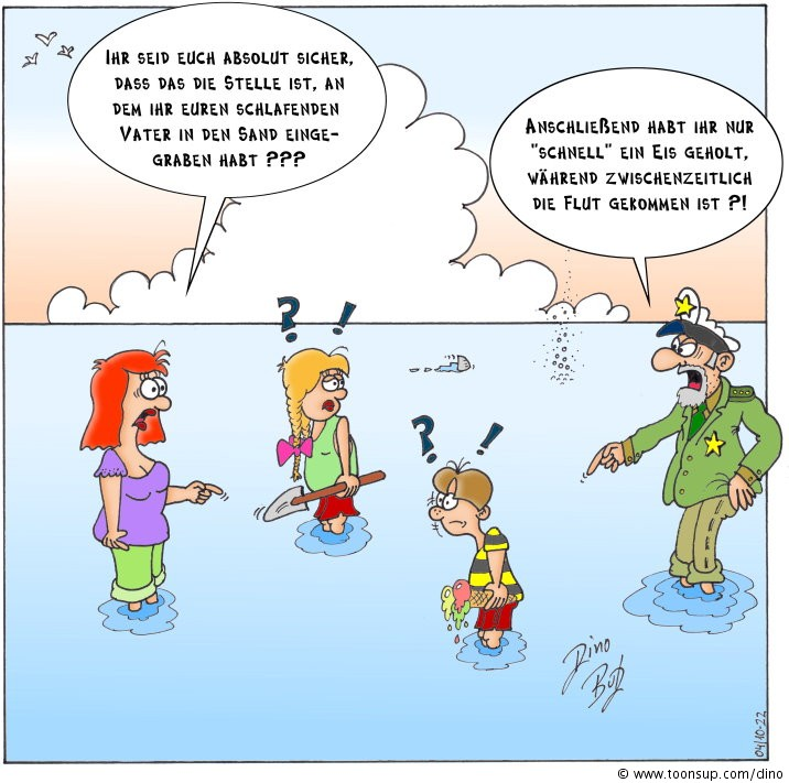 Cartoon: Neulich am Strand 1