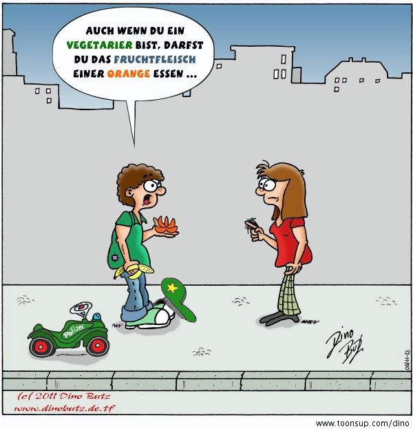 Cartoon: Typisch Vegetarier 1