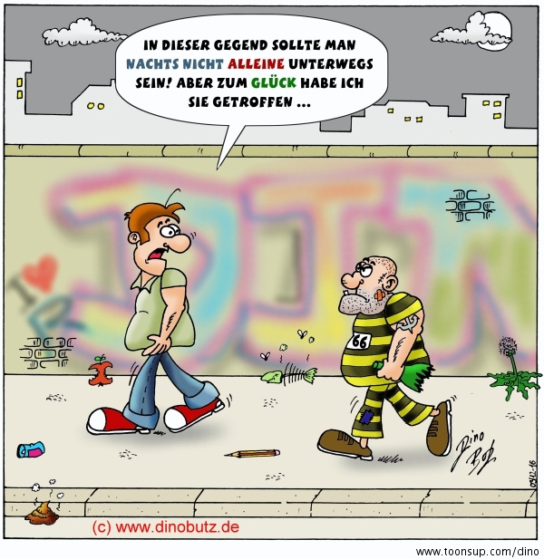 Cartoon: Nachts, auf der Straße ... 1