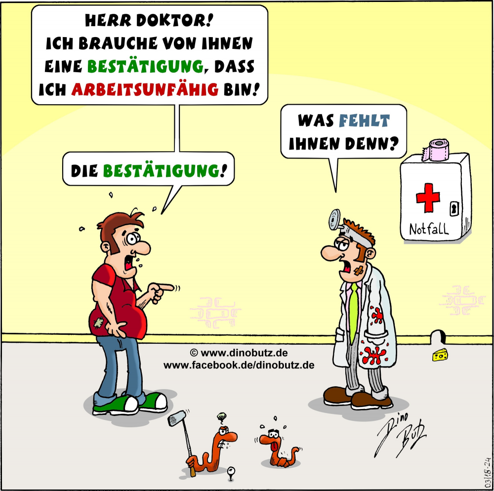 Cartoon: Arbeitseinstellung 1