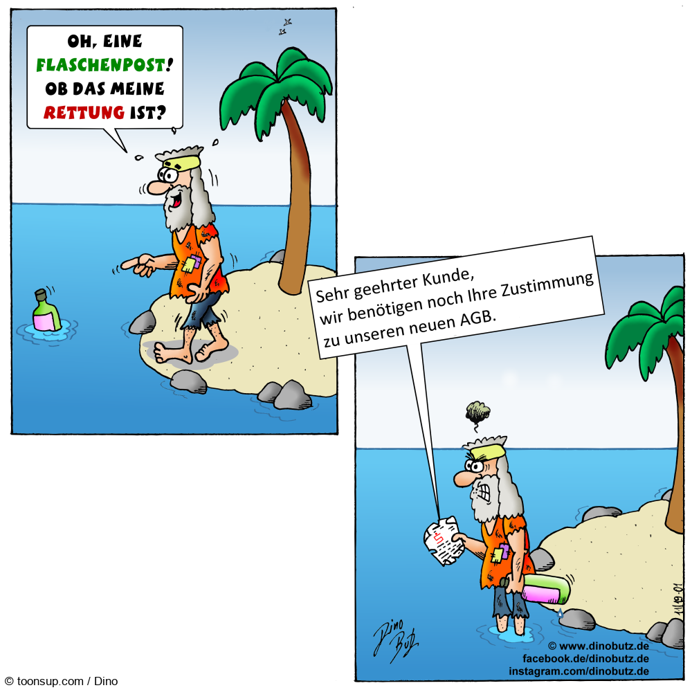 Cartoon: Zustimmung AGB 1