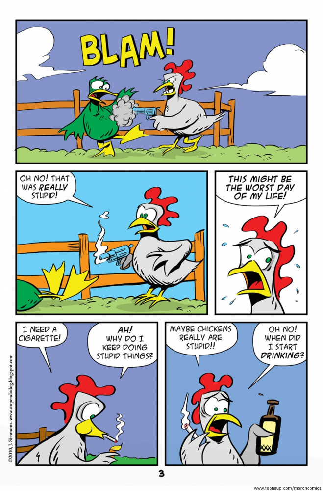 Cartoon: Stupid Comic About Chickens! 3