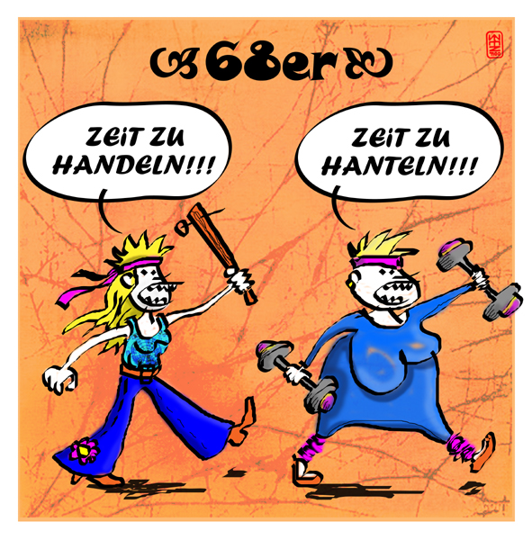 Cartoon: zeit zu hanteln (68er) 1