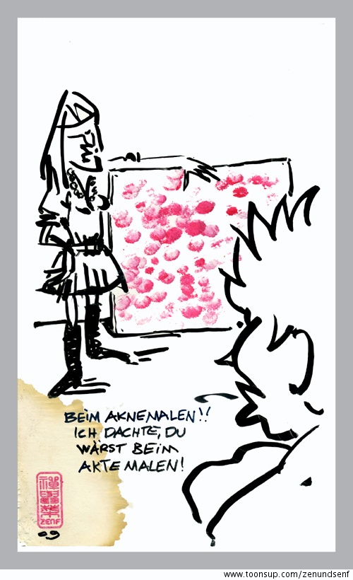 Cartoon: Akne malen 1