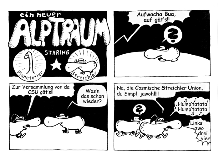 Cartoon: STREICHLER & Planetotier 10 1