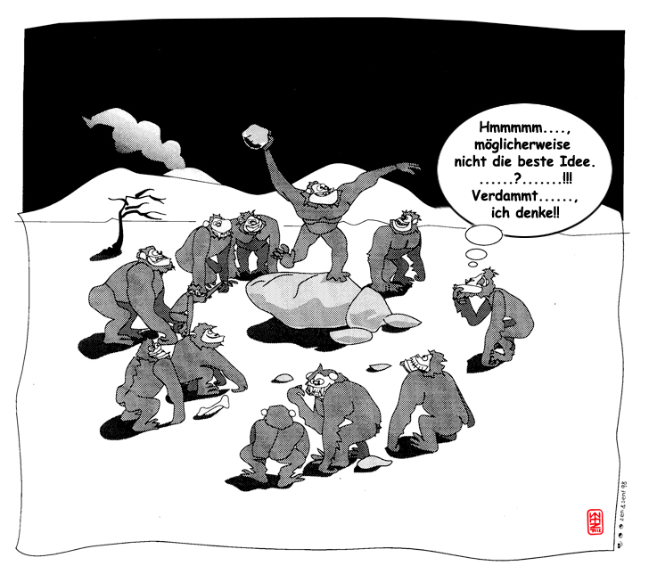 Cartoon: verdammt, ich denke! 1