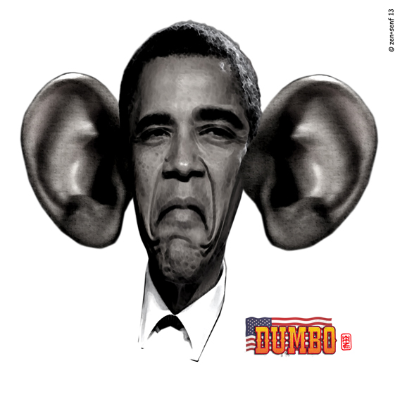 Cartoon: Obama - DUMBO 3