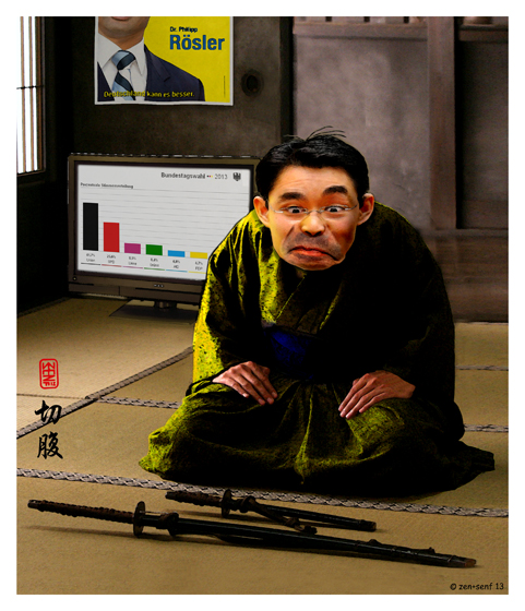 Cartoon: Rösler - Harakiri 1