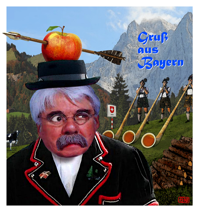 Caricature: Gruß aus Bayern-Mattiello 1