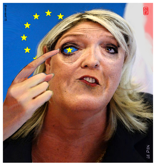 Caricature: Le Pen 1