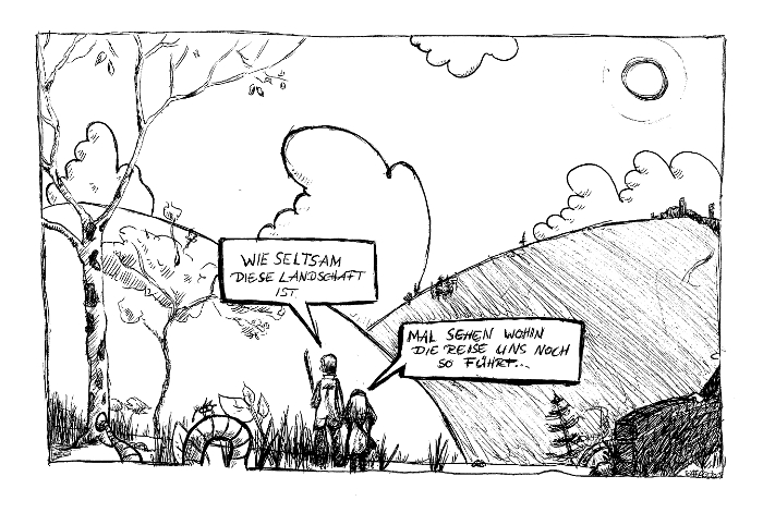 Comic: Der Anfang einer Geschichte - Das Teamcomic Panel für Panel 1