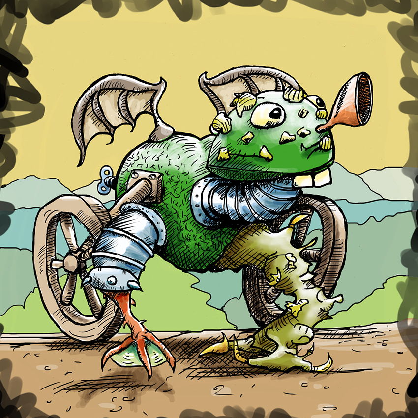 Illustration: Spiel -- Patchworkkreatur 10