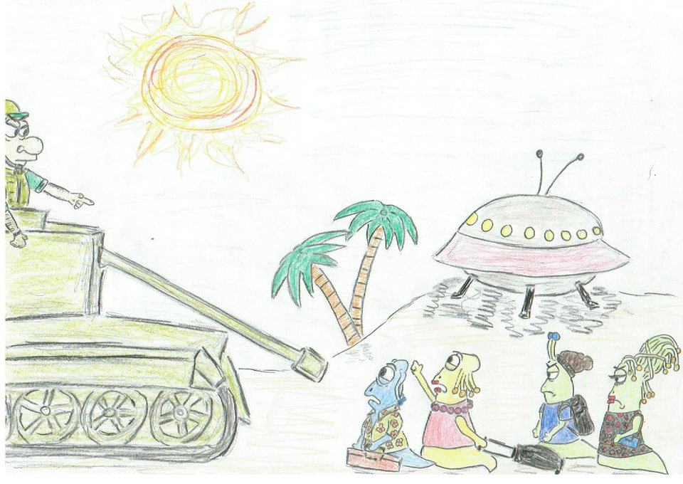 Cartoon: Alien vacation 1