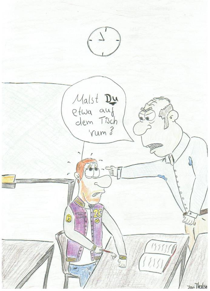 Cartoon: Erinnerung an die Schulzeit 1