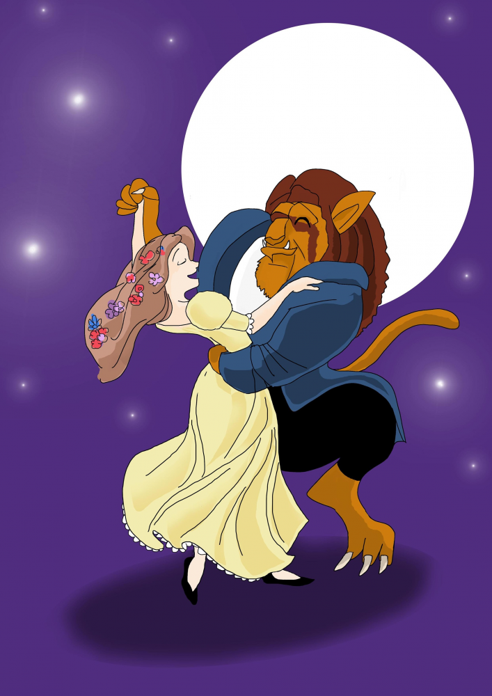 Illustration: the girl and the monster I 1