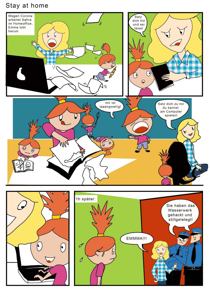 Comic: Daheimbleiben 1