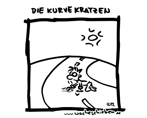 Cartoon: die Kurve kratzen 1