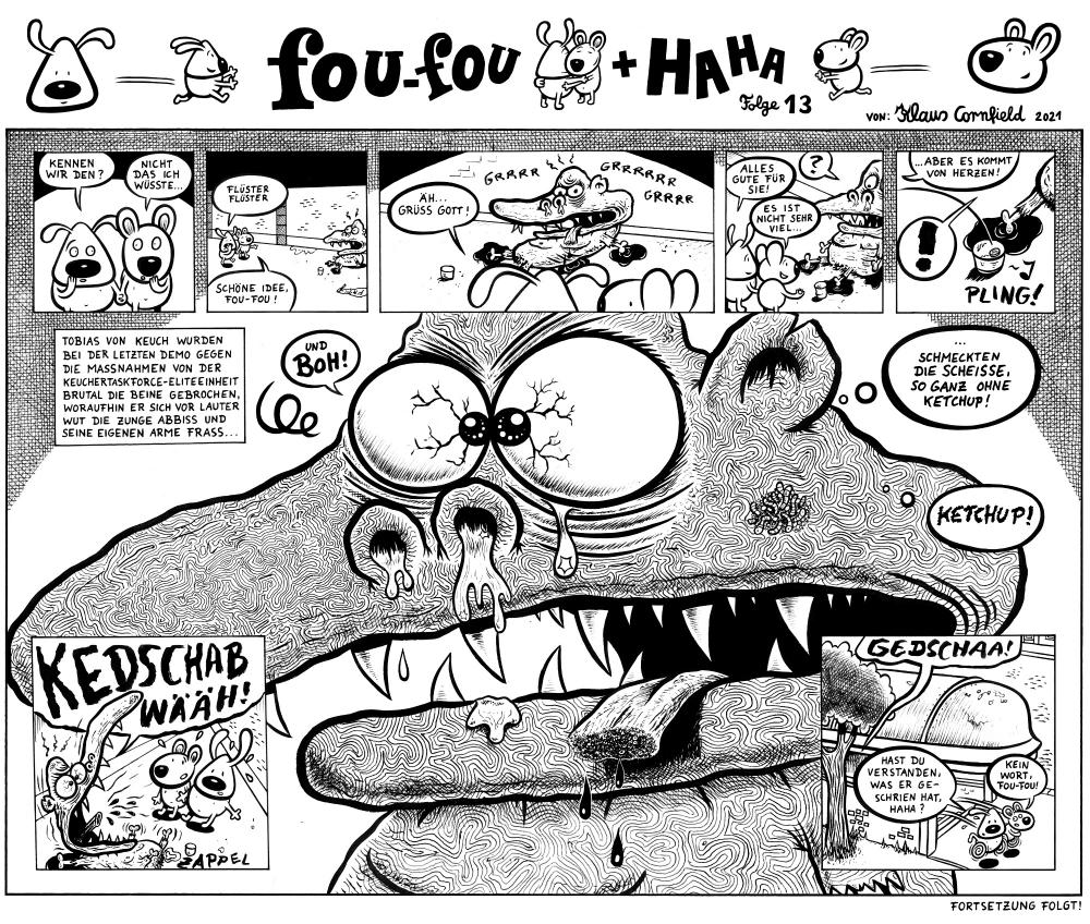 Comic: 13 Fou-fou+Haha Sonntagsstrip 1
