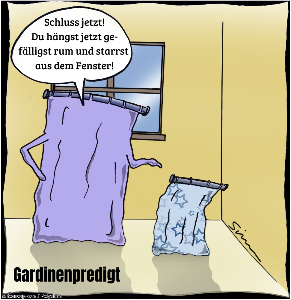 Cartoon: Rumhängen 1