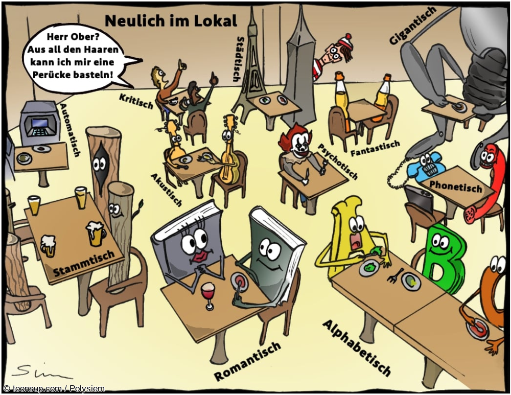 Cartoon: Neulich im Lokal 1