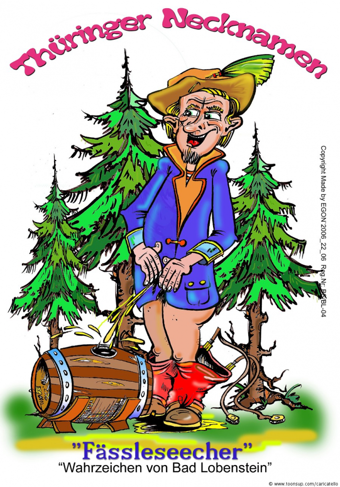 Cartoon: 'Fässleseecher' Bad Lobensteiner Maskottchen 1