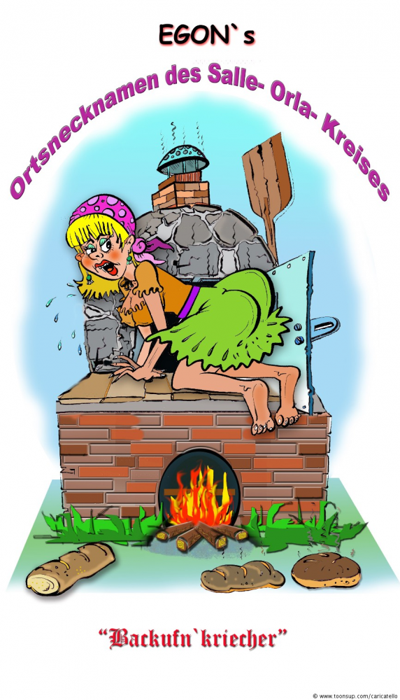 Cartoon: 'Backuf`nkriecher' 1
