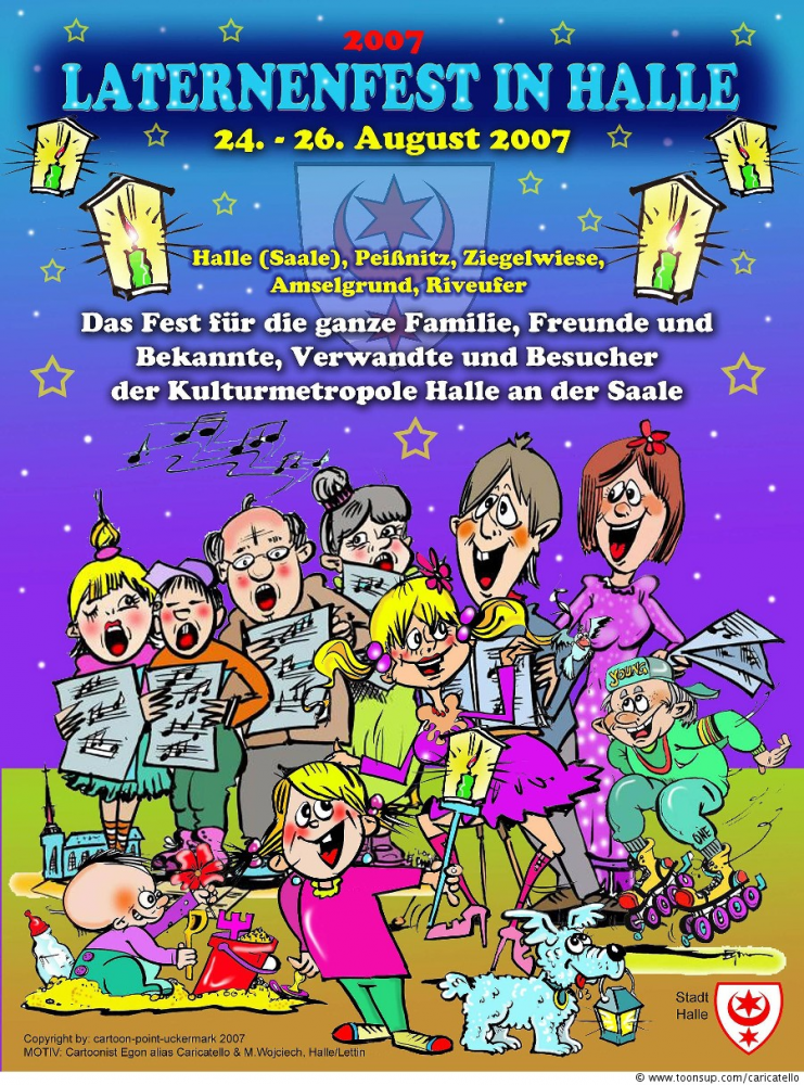 Illustration: Laternenfest Halle - Toonsup