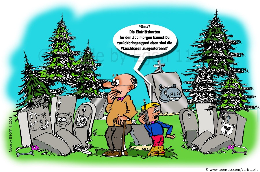 Cartoon: Umwelt & Artensterben 1