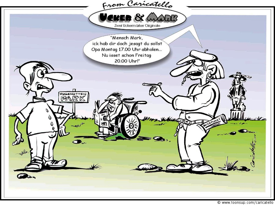 Cartoon: Opa im Park 1