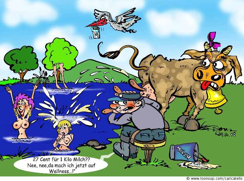 Cartoon: Milchpreisdiskussionen 1