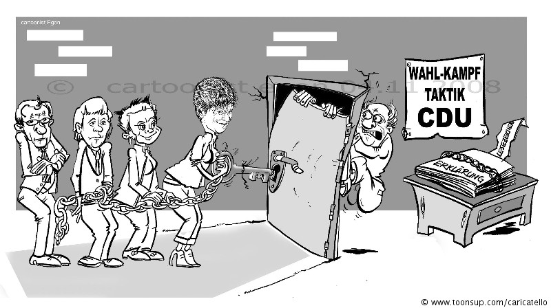 Cartoon: Wahlkampftaktik 1