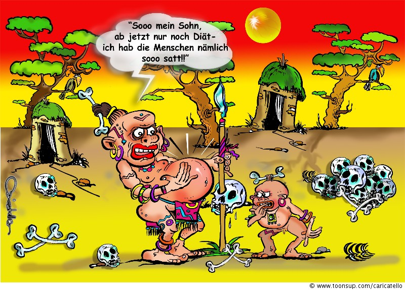 Cartoon: Kannibalen-DIÄT 1