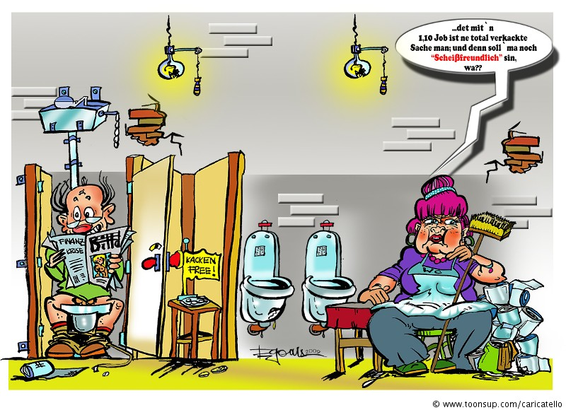 Cartoon: Toilettenfrau 1