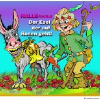 Postkarte für die Stadt Halle