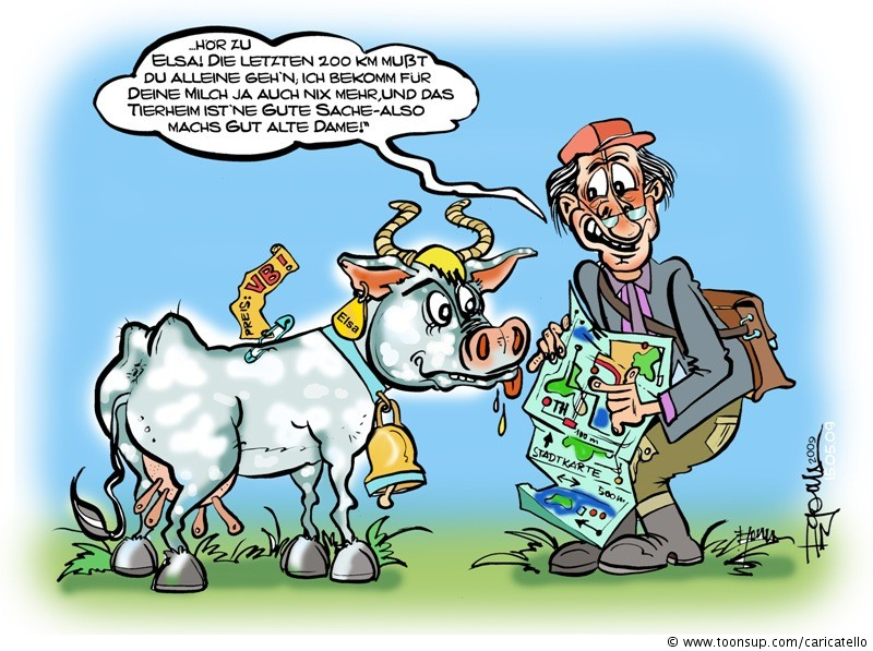 Cartoon: Abschied 1