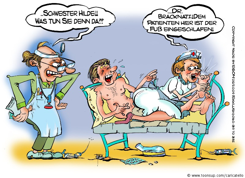 Cartoon: Eingeschlafene Füße 1