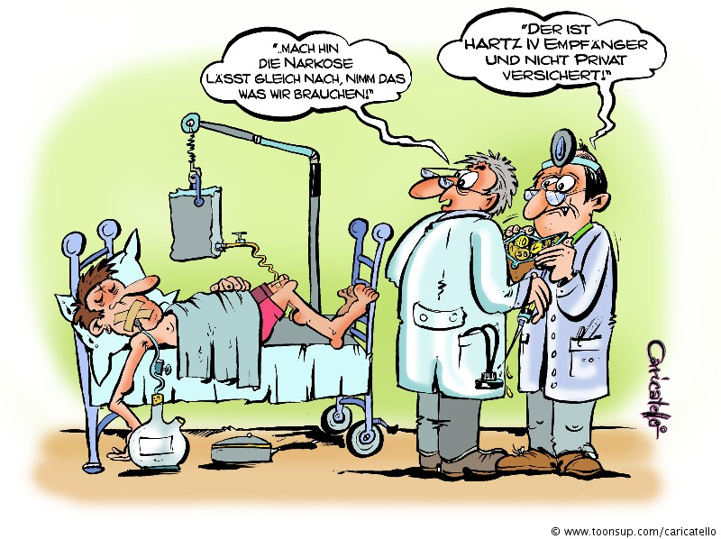 Cartoon: Unsere armen Ärzte... 1