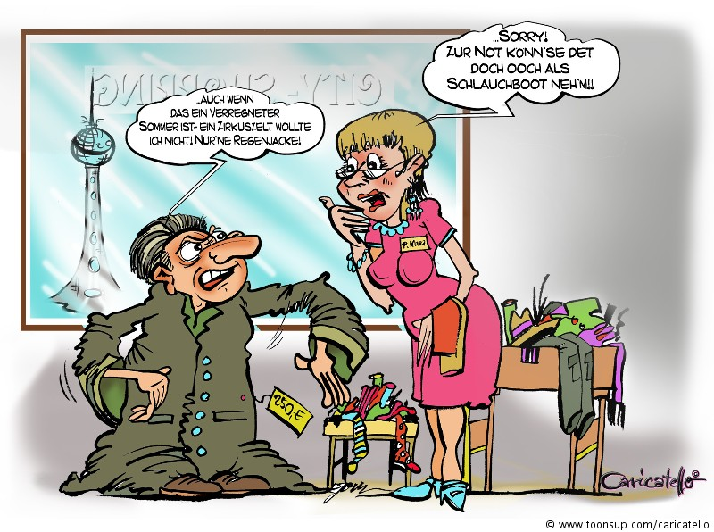 Cartoon: Verregneter Sommer 1
